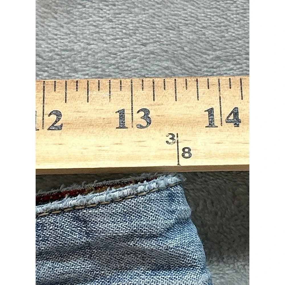 Vintage Tommy Hilfiger Y2K Denim Capri Womens Sz 2 Floral Embroidered Beach Boho
